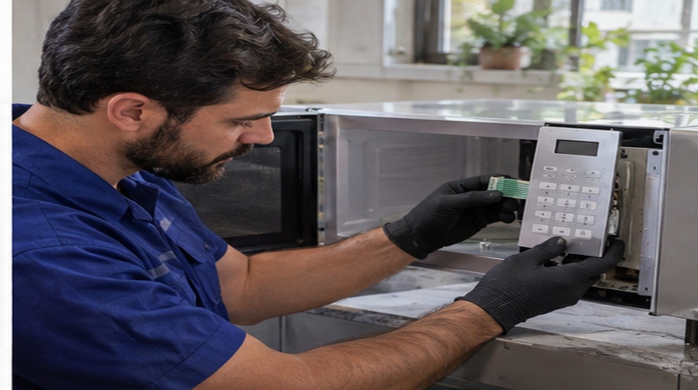 Conserto de micro-ondas em Maringá‑PR: troca da membrana e do painel